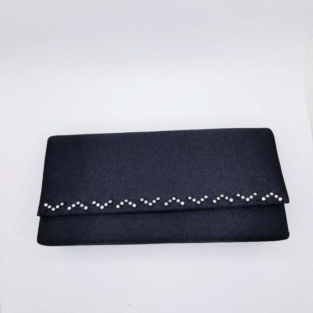 💕4 for $20 - Black Bead Accent Clutch with Removable Chain Strap